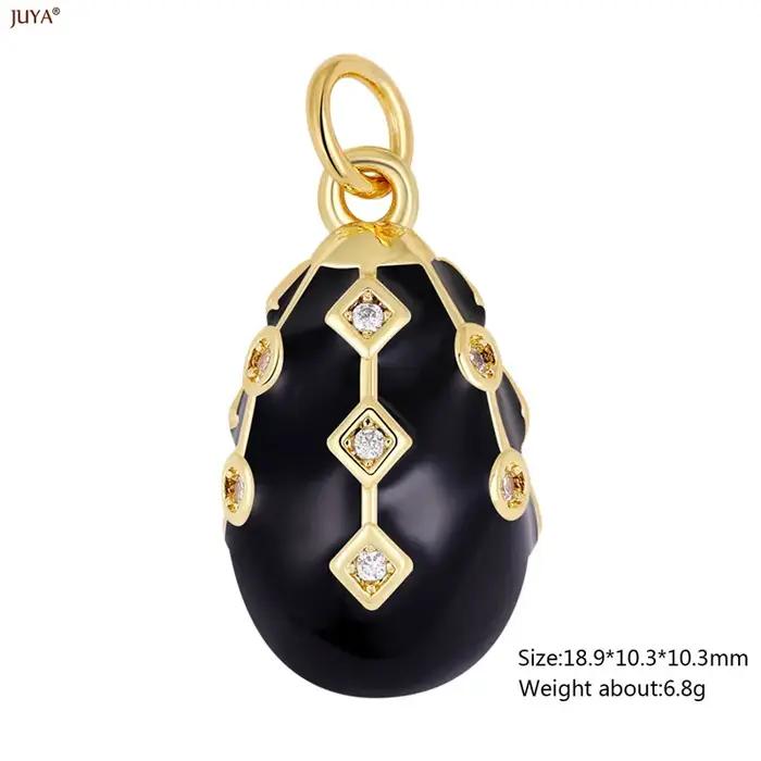 JUYA nouveau pendentif goutte d'eau 3D Type bohême CZ émail breloque pour bricolage femmes colliers