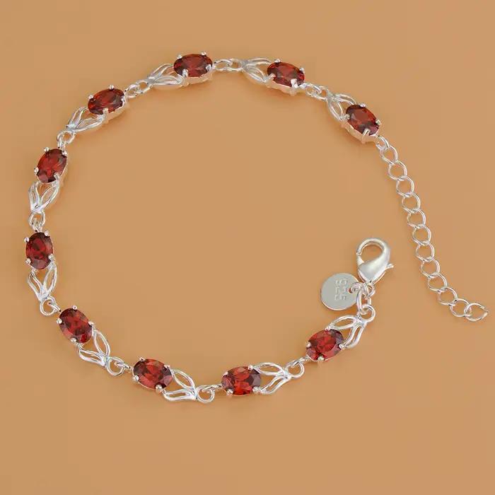 Bracelet en argent Sterling 925 pour femmes bijou de fête de fiançailles et mariage élégant avec certificat de garantie pour occasions spéciales