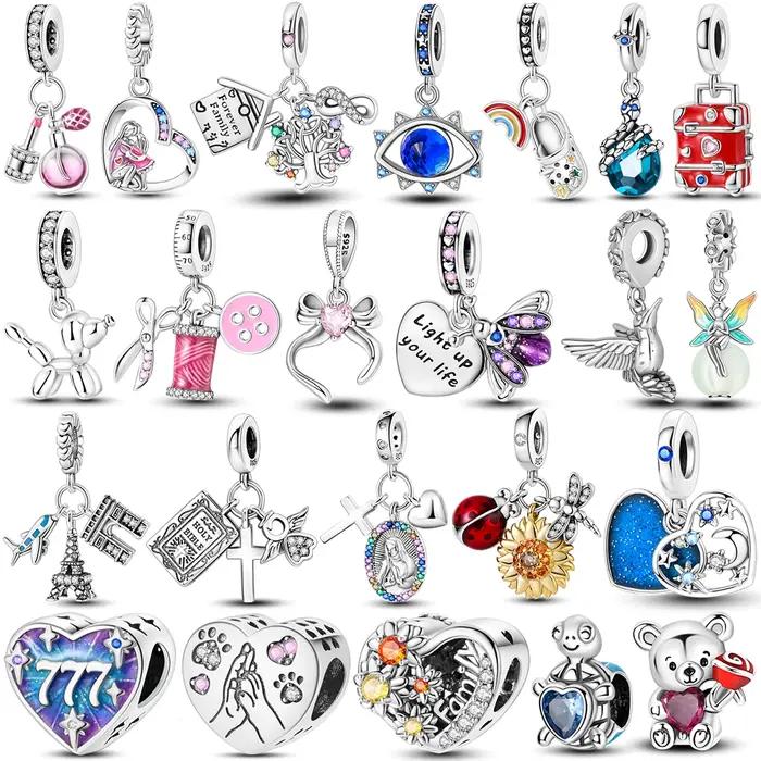 Nouveauté 2026 : Breloque Perle Papillon Rose Lumineux en Argent Sterling 925