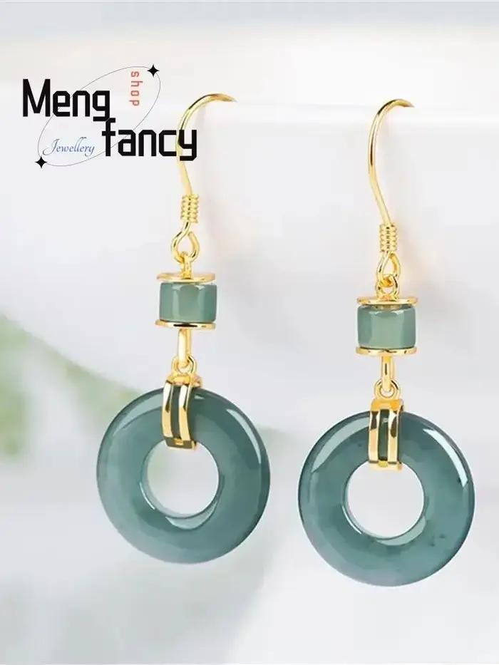 Boucles d'oreilles en argent S925 incrusté d'argent de haute qualité