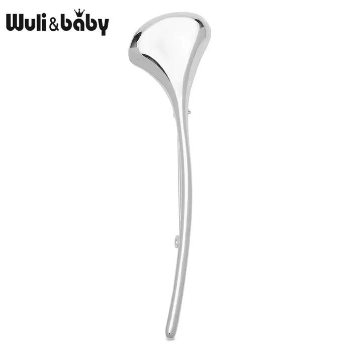 Wuli & baby – broches élégantes en forme de feuille de Ginkgo pour femmes, unisexe, 2 couleurs, en métal, plantes minimalistes, fête, bureau, cadeaux