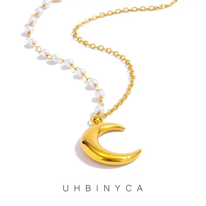Collier croissant de lune pour femmes