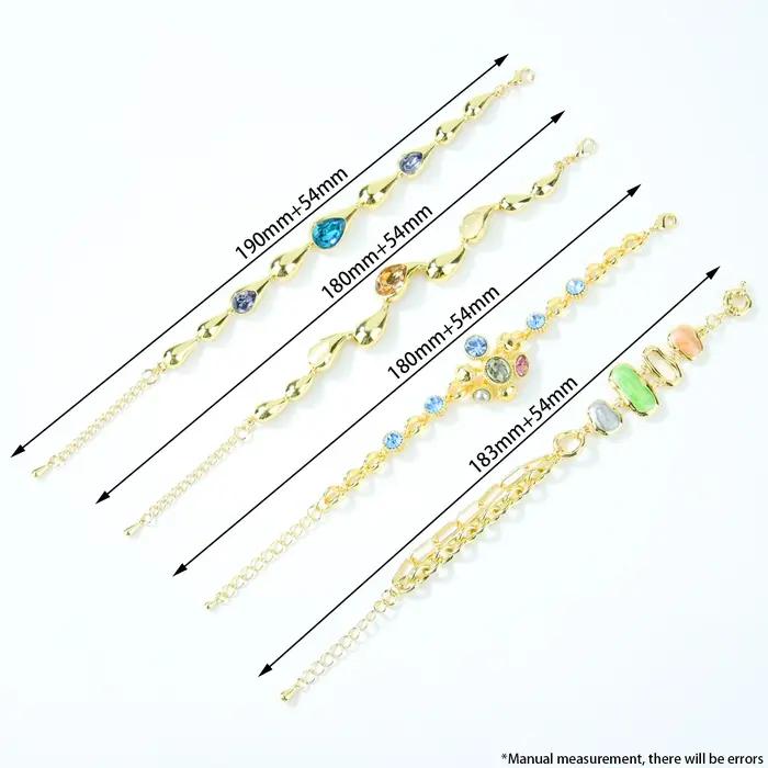 Bracelet en cristal coloré exquis