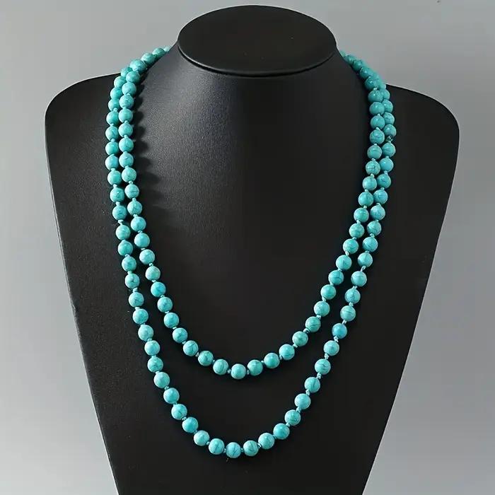 Collier Long bohémien Turquoise