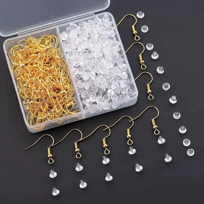 1 boîte de 260 pièces pour la fabrication de boucles d'oreilles