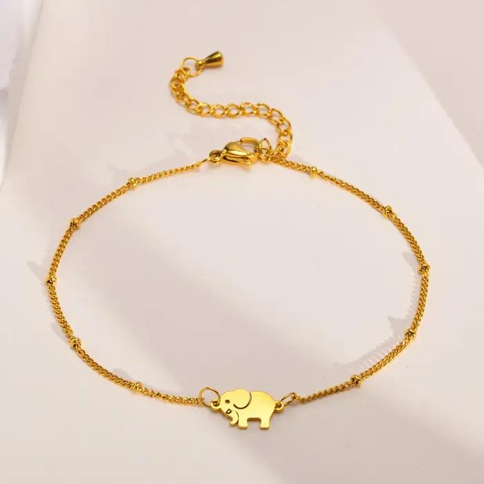Bracelets à breloques en forme d'éléphant pour femmes
