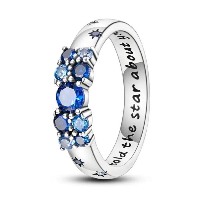 Bagues originales en argent Sterling 925 avec Code étoile et Zircon pour femmes et filles, bijoux cadeaux d'anniversaire