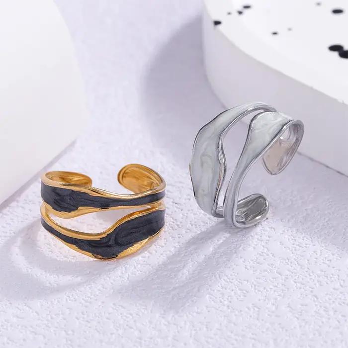 Bague ouverte réglable géométrique vintage pour femmes bijoux de fête à la mode cadeau pour occasions spéciales