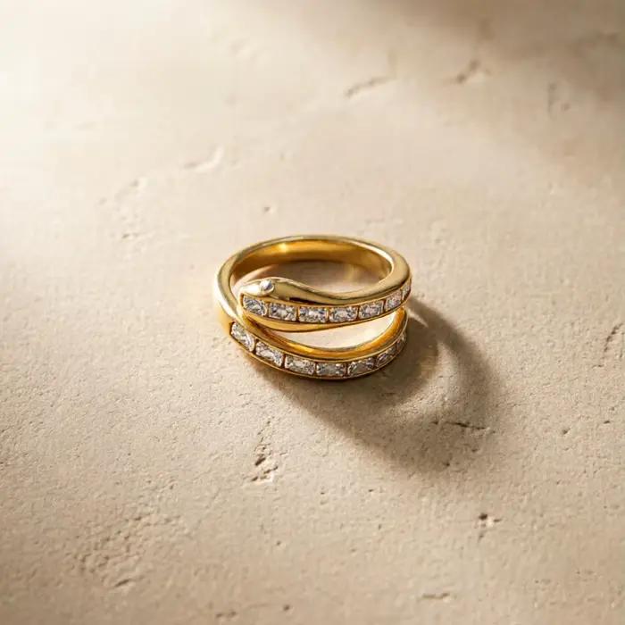 Bague Serpent en Acier Inoxydable Ars pour Femme