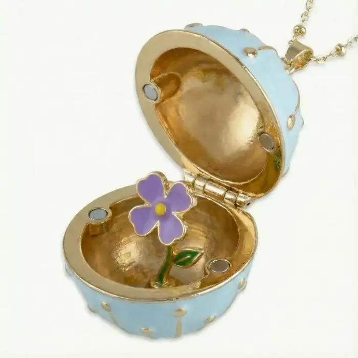 Collier Fleur du Mois pour Femme – Nouveauté Tendance – Boîte Ronde Ouvrable