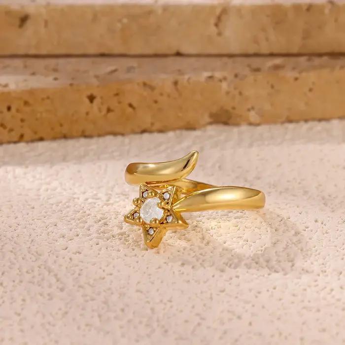 Bagues rondes en zircone brillante pour femmes et hommes