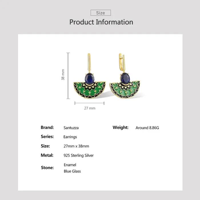 SANTUZZA – boucles d'oreilles en argent Sterling 925 authentique pour femme