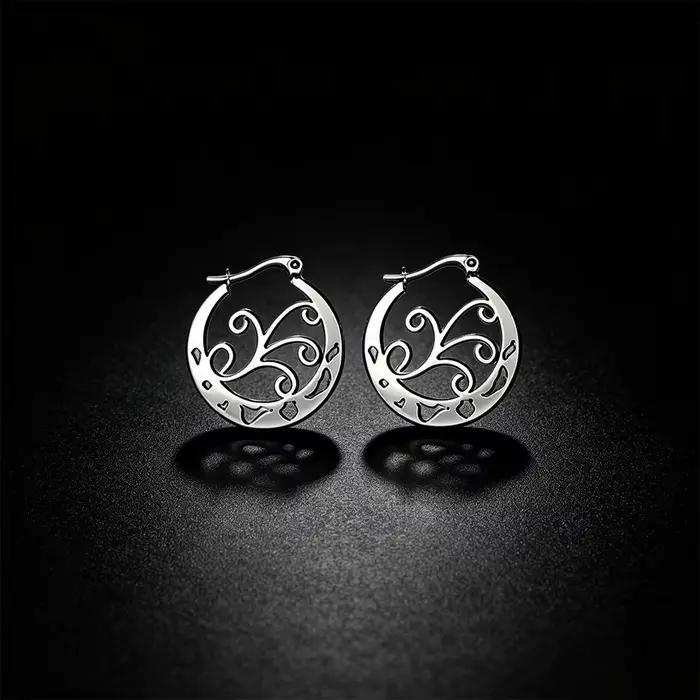 1 paire de boucles d'oreilles des îles canaries pour femmes et filles, bijoux canariens en acier inoxydable pour cadeaux