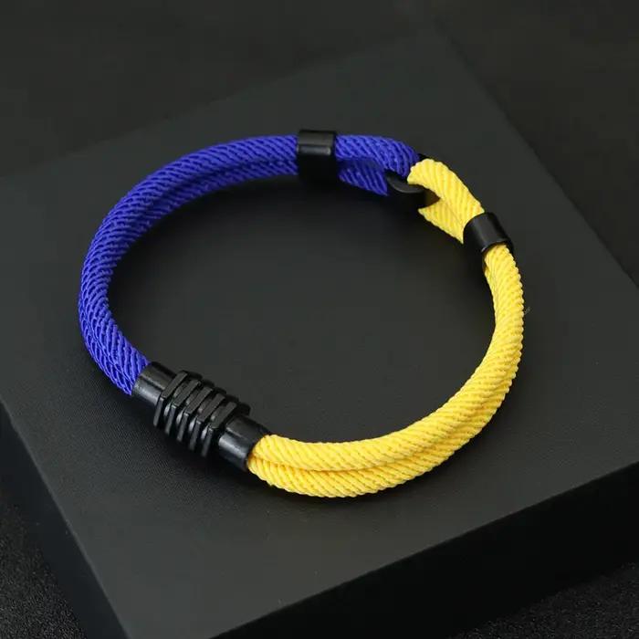 Nouveau Bracelet à fil bicolore pour hommes