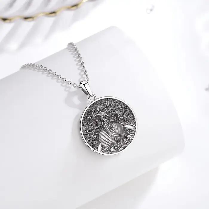 AEONSLOVE 925 argent Sterling aphrodite déesse collier Vintage mythologie grecque pendentif bijoux païens cadeau spirituel pour les femmes