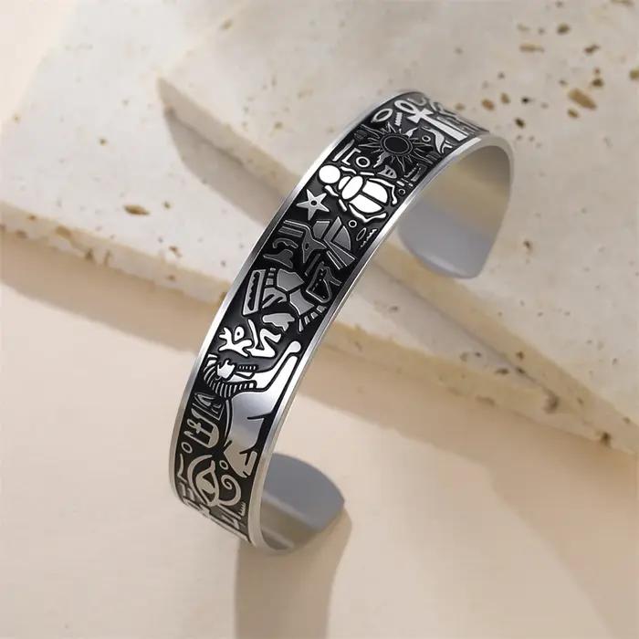 EUEAVAN mystérieux ancien égyptien Bracelet Anke croix oeil d'horus Sphinx symbole bracelets Vintage egypte amulette bijoux cadeau