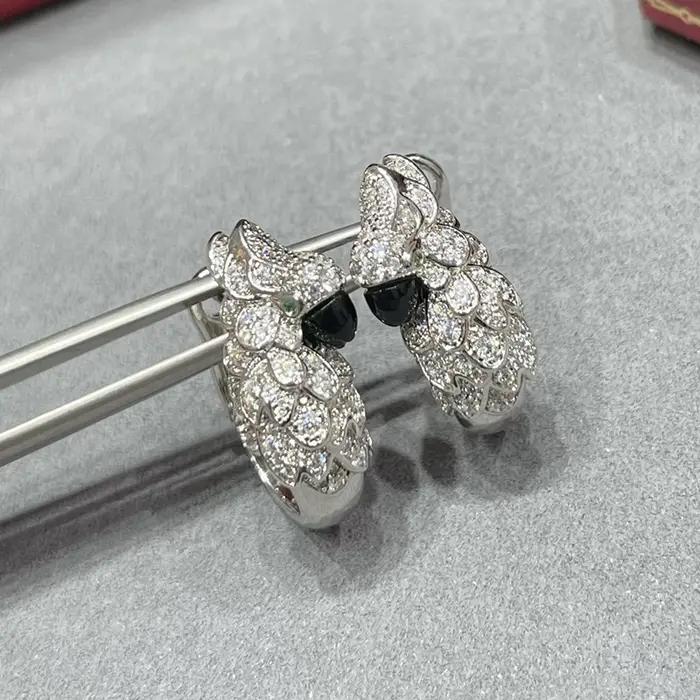 Nouveau Designer de luxe pur 925 bijoux en argent Sterling pour les femmes oiseaux conception boucle
