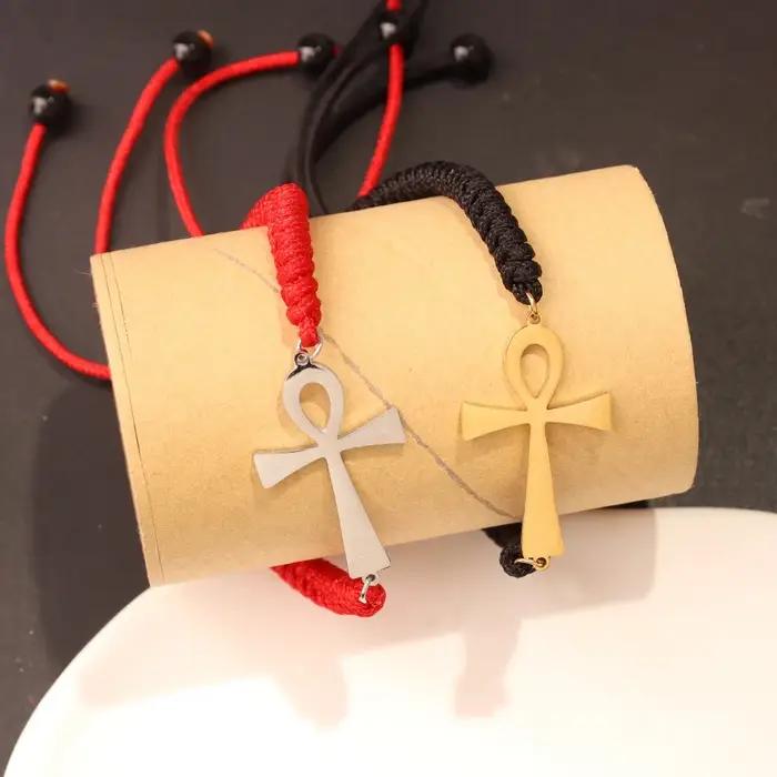 Bracelet croix égyptien Ankh pour femmes et hommes