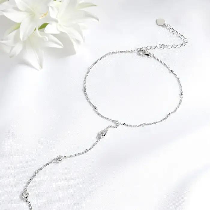 Smyoue 3MM Moissanite Bracelets pour femme 14-21cm taille de poignet chaîne réglable 925 argent Sterling plaqué 18K bijoux en gros