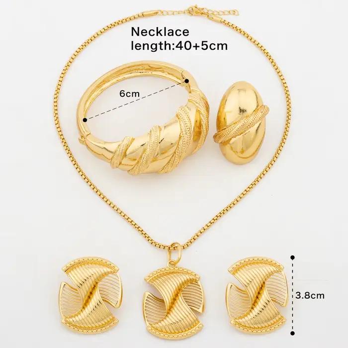 Ensemble de bijoux plaqués or pour femmes