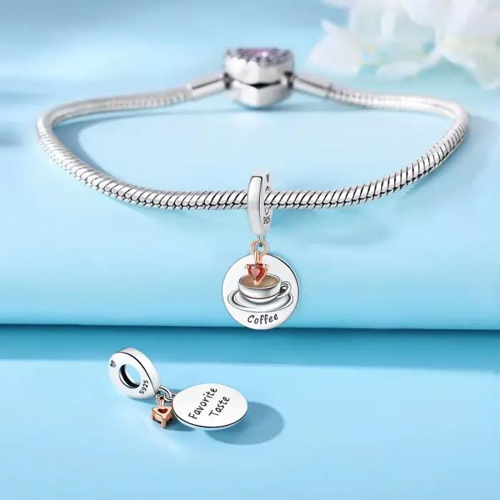 Pendentif en forme de carrousel en argent Sterling 925 véritable