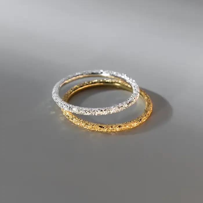WANTME 999 bague en argent Sterling Premium mat minimaliste pour femmes hommes mode Couple scintillant INS bijoux accessoires