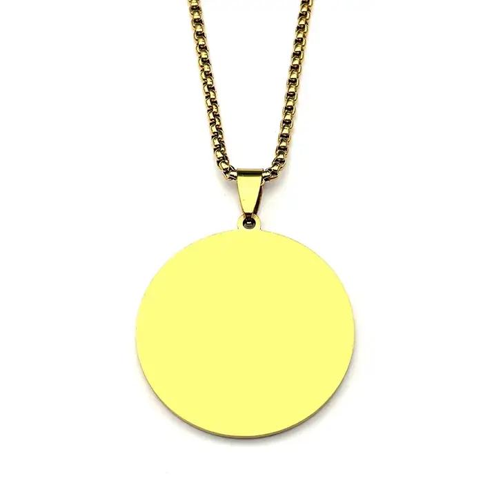 Sept archanges URIEL sceau salomon Talisman Sigil d'angélique collier en acier inoxydable couleur or strass chaîne bijoux cadeau