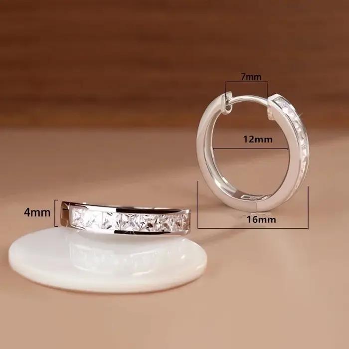 Boucles d'oreilles en argent Sterling 925 et Zircon brillant pour femmes