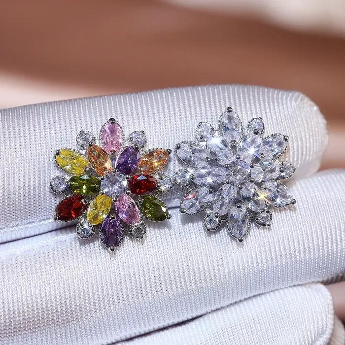 Huitan – boucles d'oreilles en pierre de Zircon pour femmes