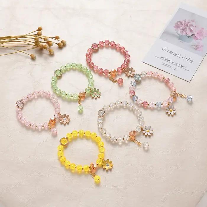 Popcorn perle doux Bracelet pour enfants femmes mignon nuage fleur pendentif Bracelets