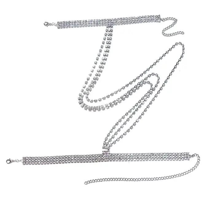 Bracelet à pampilles multicouche en cristal pour femmes, bijou de fête scintillant, chaîne de bras personnalisable pour occasions spéciales
