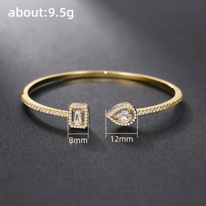 Huitan – Bracelet manchette de luxe pour femmes