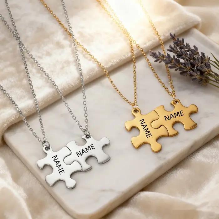 Collier de famille en acier inoxydable