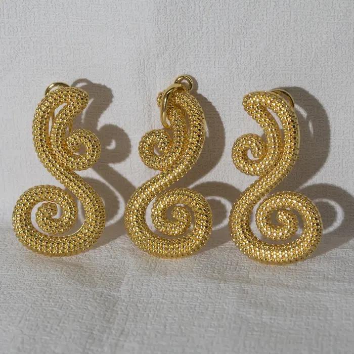 Ensemble de bijoux dorés de dubaï pour femmes