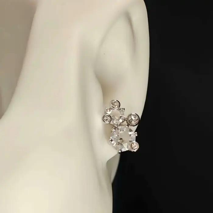 Parure de bijoux de luxe scintillante en cristal blanc 2026 – Collier