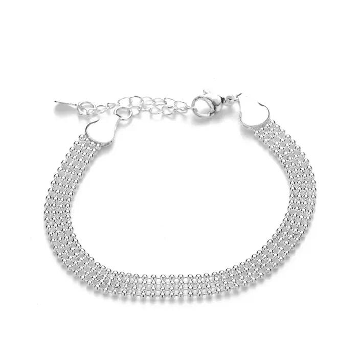 Breloques 925 Bracelets en argent sterling perles chaîne pour femmes hommes mariage dame jolis bijoux mode belle