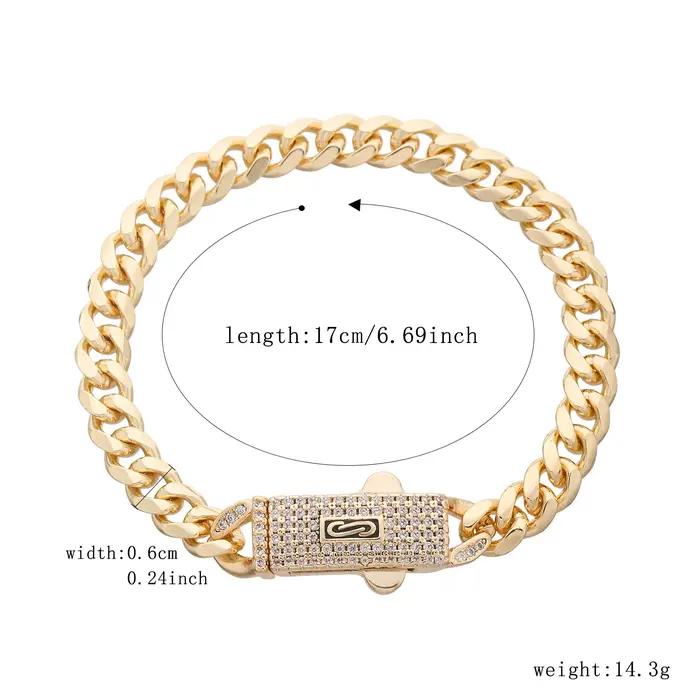 Ensemble Bracelet et Collier Chaîne Vct Monaco Fermoir S 4N/14N Bijoux de Mode pour Hommes et Femmes