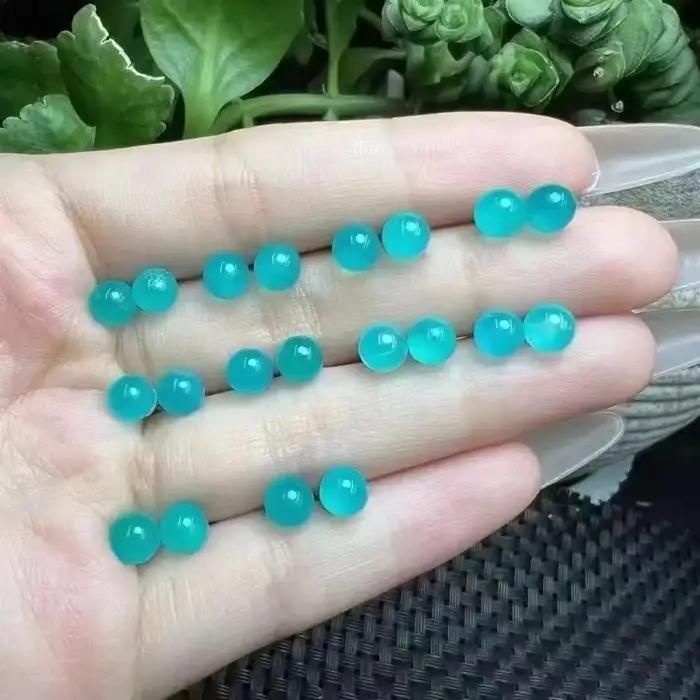Boucles d'oreilles en argent 925 avec sphère de cristal d'amazonite naturelle