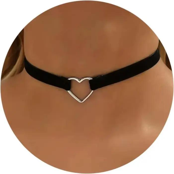 Colliers noirs pour femmes élégants en velours et cuir avec dentelle, cadeaux gothiques pour occasions spéciales