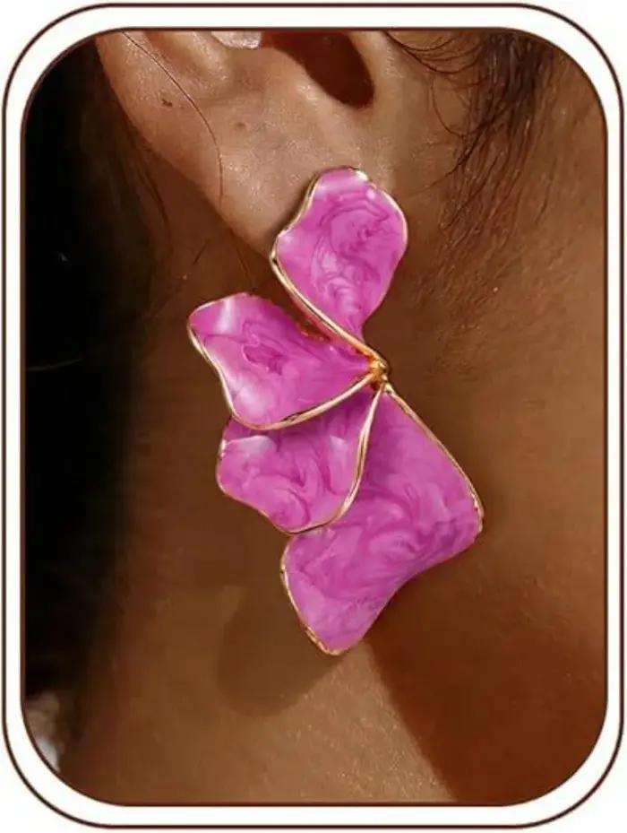 Boucles d'oreilles fleuries en or 18 carats pour femme