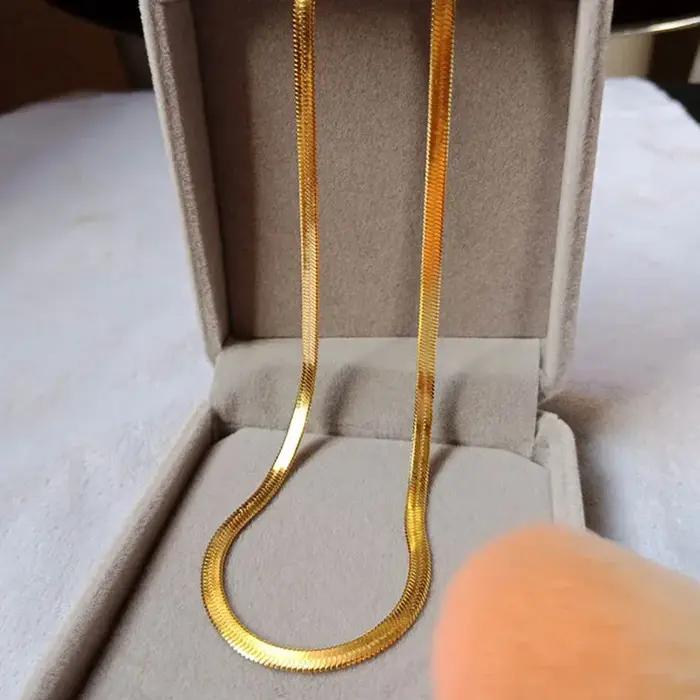 Collier de luxe en or pur 24K 9999 pour hommes et femmes, lame de 4mm, cadeaux pour amis avec certif