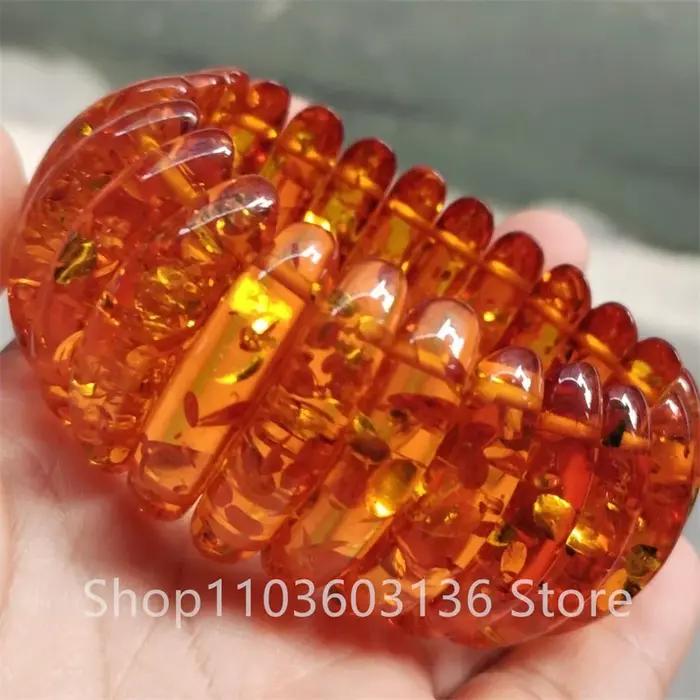 Bracelet en ambre coloré naturel pour femmes