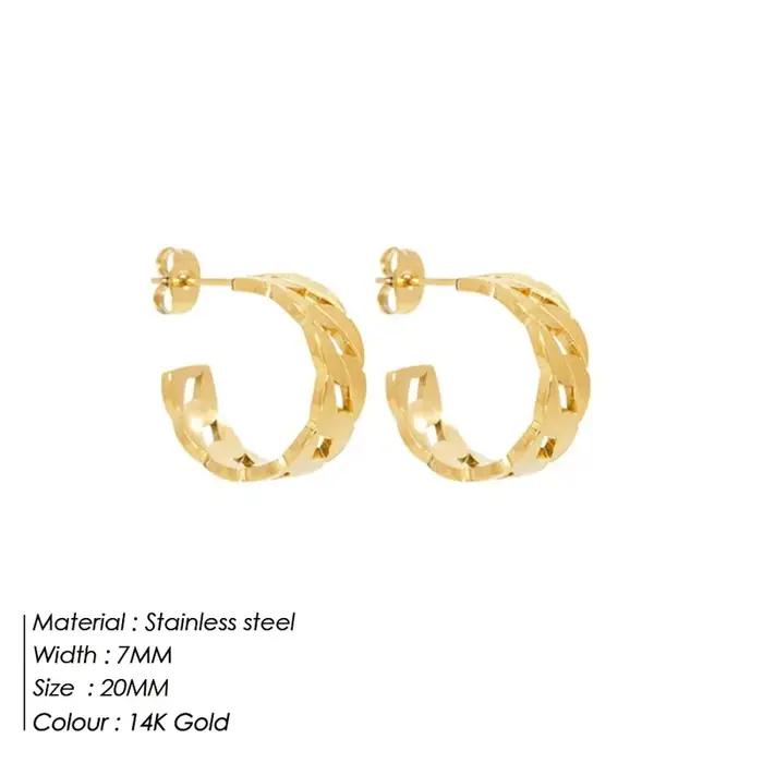 EManco – boucles d'oreilles tendance en acier inoxydable pour femmes