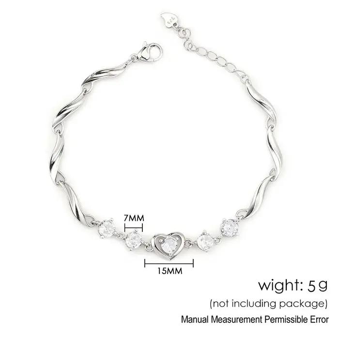 Bracelet à maillons ondulés torsadés pour femmes