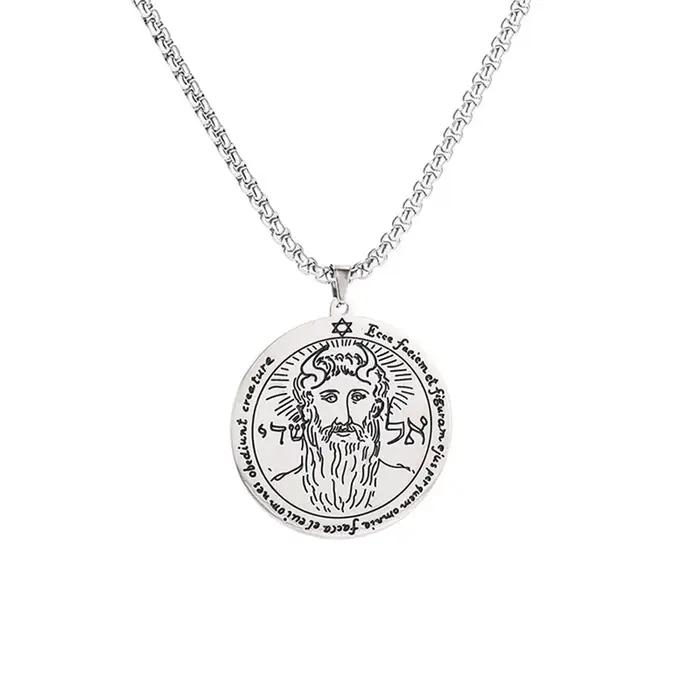 EUEAVAN – collier Salomon, le premier pentacle du soleil, symbole du sceau de Jupiter, pendentif, am