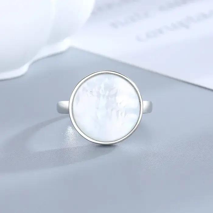 Bague en Argent Sterling 925 Sertie de Rhodochrosite pour Femmes - Bijou Classique pour Occasions Spéciales