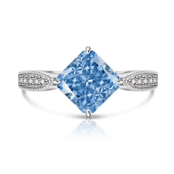 Bague en argent Sterling 925 avec fleur de glace