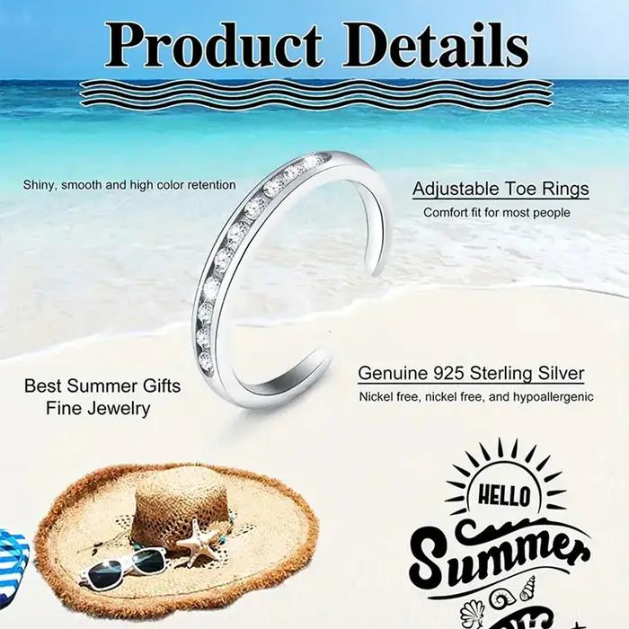 Aide – bague d'orteil en argent Sterling 925 pour femmes
