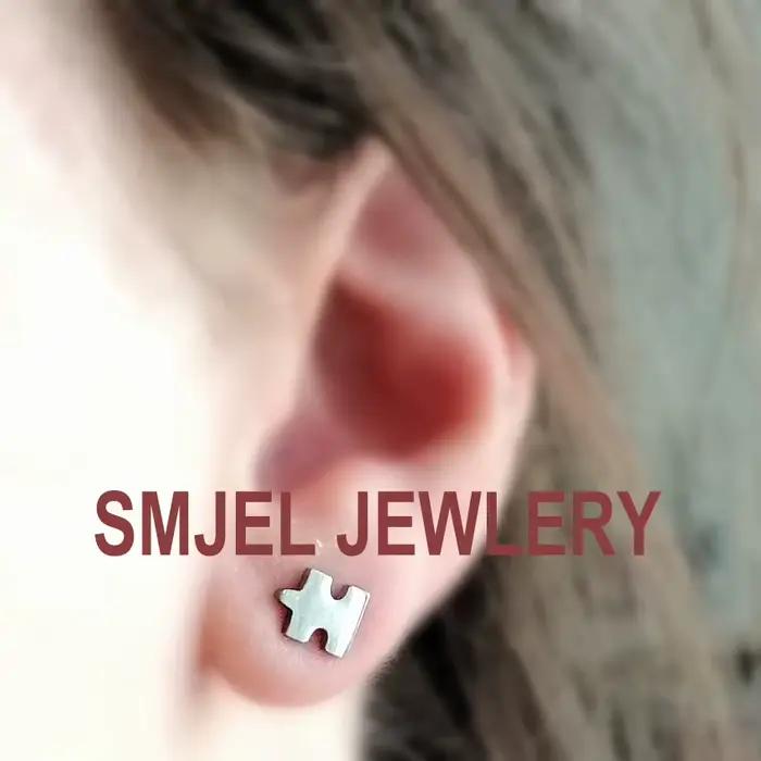 Boucles d'Oreilles en Acier Inoxydable, Bijoux à la Mode, Petit Animal, Punk, Croix, Musique, Parapluie, Ballet, Cadeaux