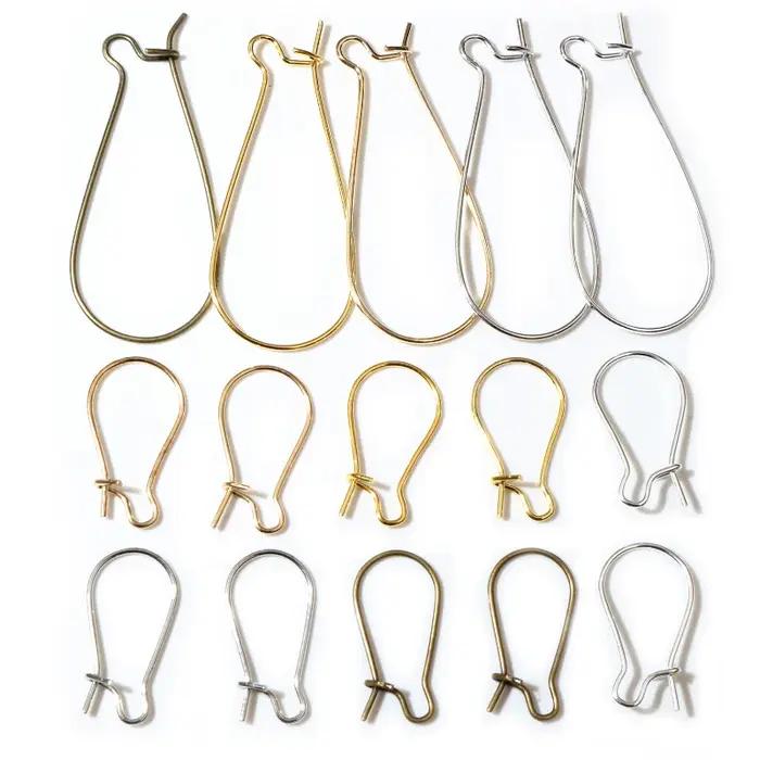 Crochets de boucle d'oreille en métal sans plomb et sans nickel pour bijoutiers et amateurs, couleurs vives et tailles variées pour créations personnalisées et occasions spéciales